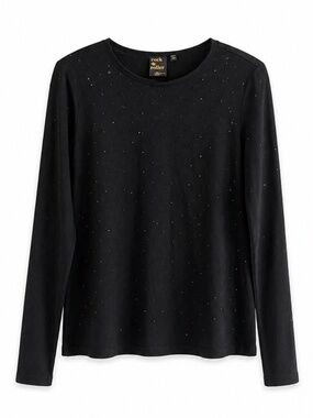 Reitmans “Rock & Shine” Collection Black Rhinestone Embellished Tee – Small NWoT
